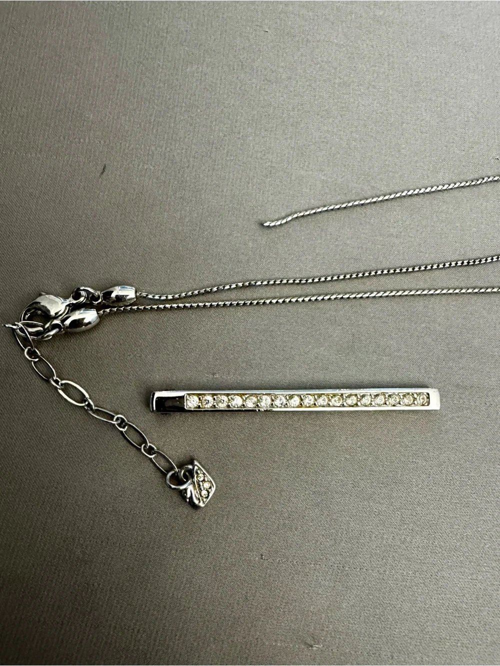 Swarovski Vintage Pendant Crystal Necklace with Broken Chain